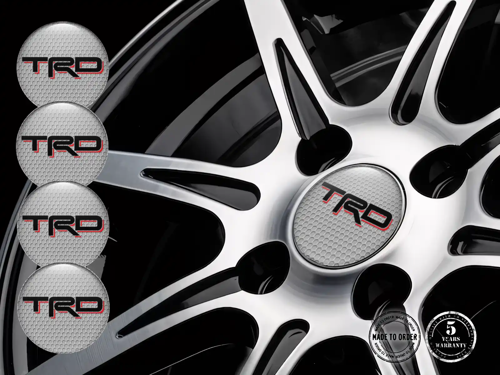 Toyota TRD Raddekal Ausgabe Rennsport-Silikon-Aufkleber